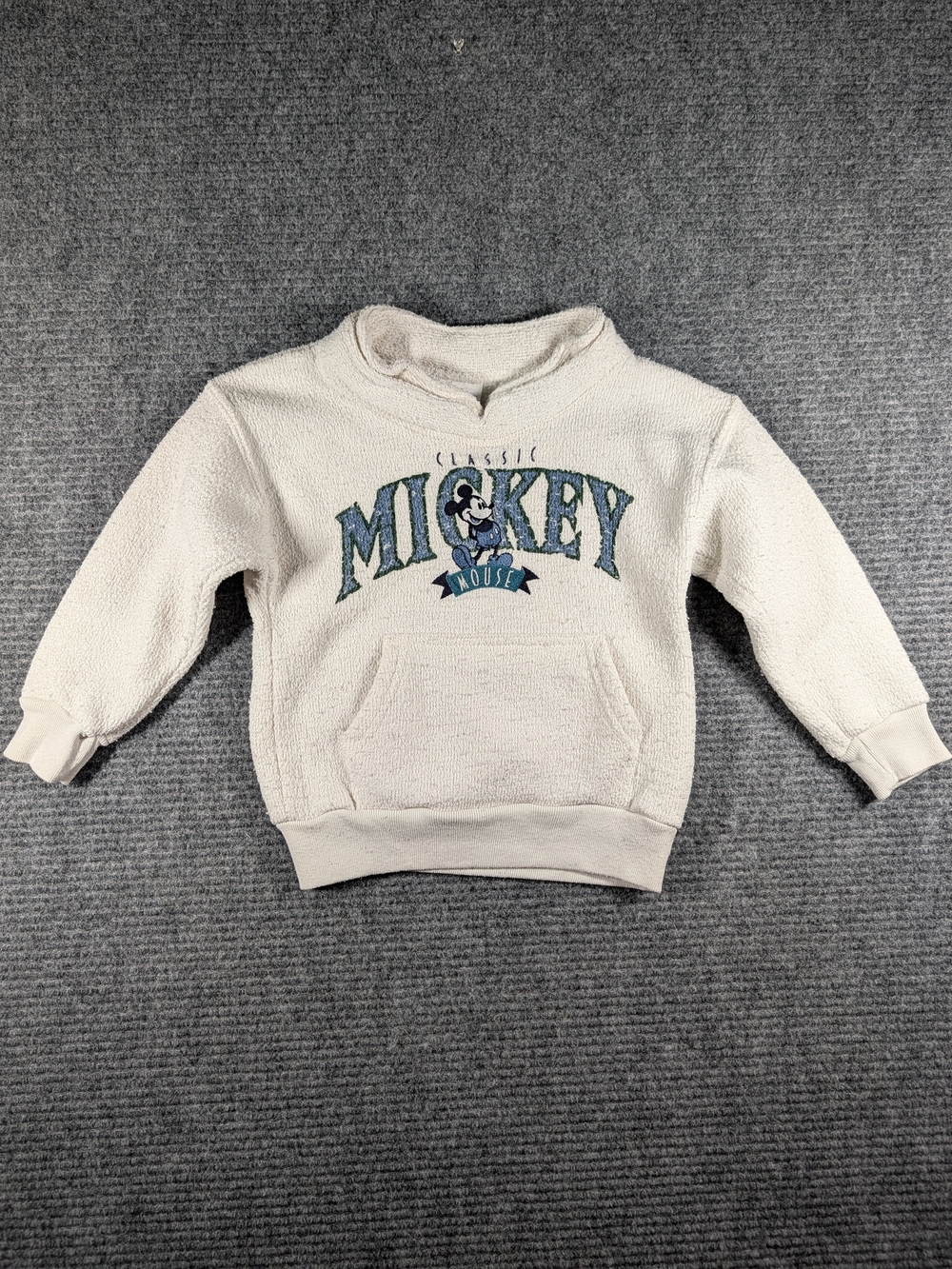 Vintage 90s Disney Classic Mickey Mouse Fleece Pullover Sweatshirt Youth XXS USA